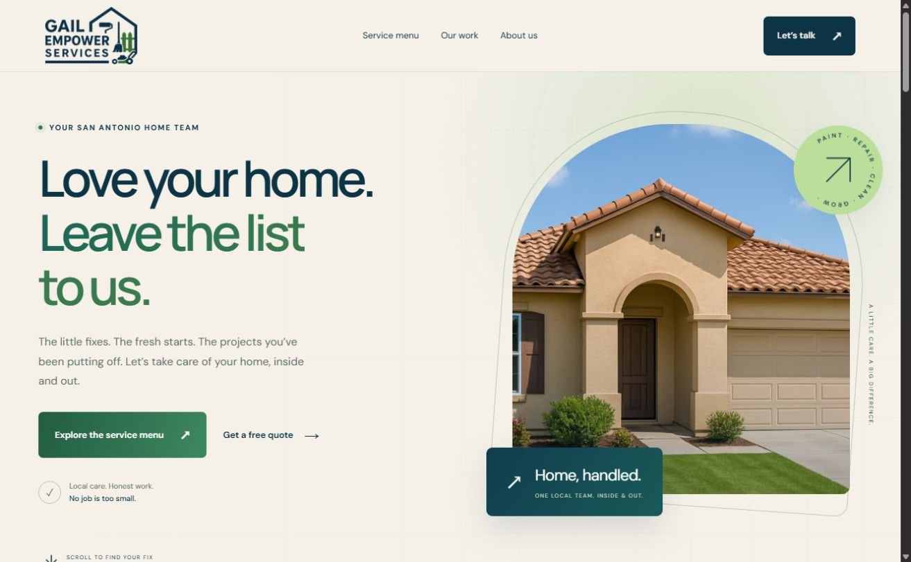 GAIL Empower Services — website project