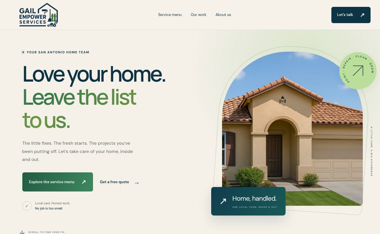 Website for GAIL Empower Services